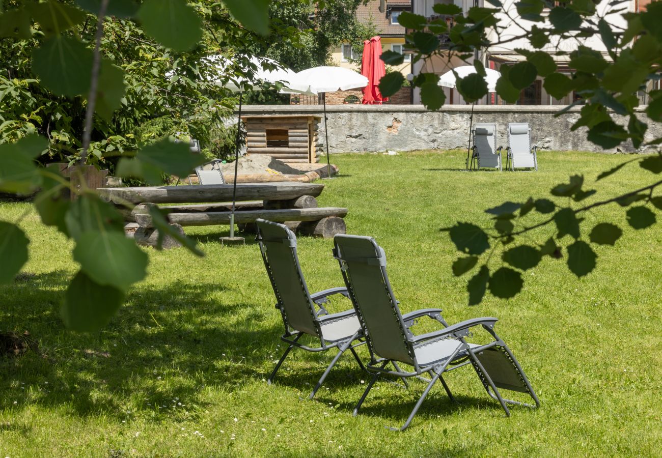 Ferienwohnung in La Punt-Chamues-ch - Chesa Strimer - Terrassa